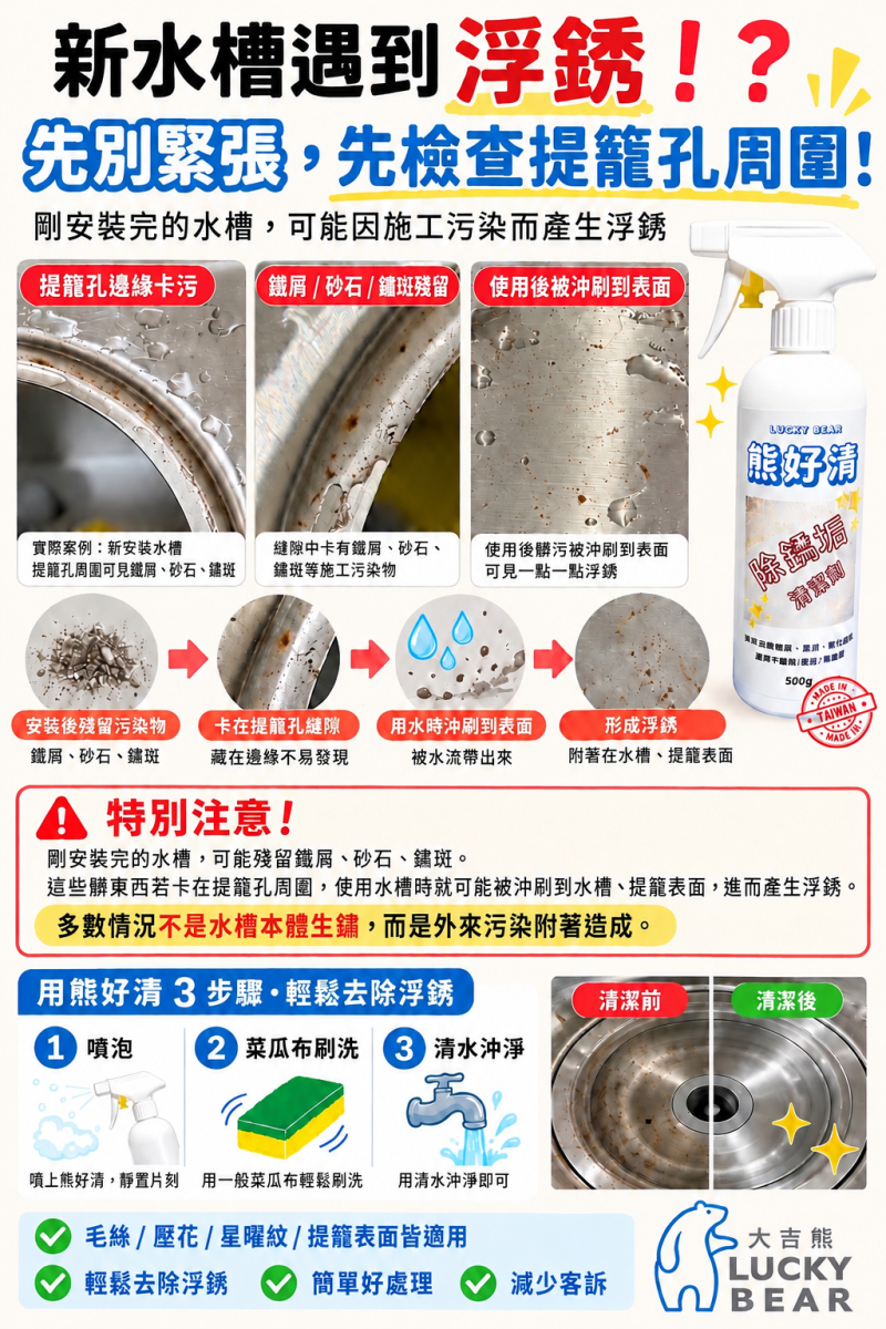 【廚房水槽生鏽？其實不是！】40年不銹鋼專家告訴你真相，還有解決方法